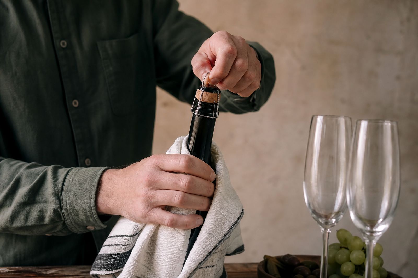 Open Bubbly Safely
